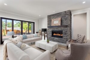 T&G Builder living room features